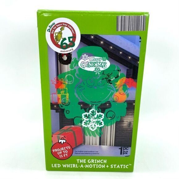 The Grinch LED Whirl A Motion and Static Projector Light Show New - Picture 1 of 6